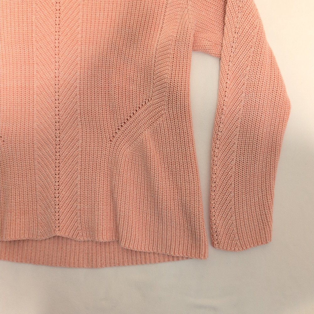 Soaked in Luxury Pink Mock-Neck Ribbed Sweater - Size S - Picture 6 of 9